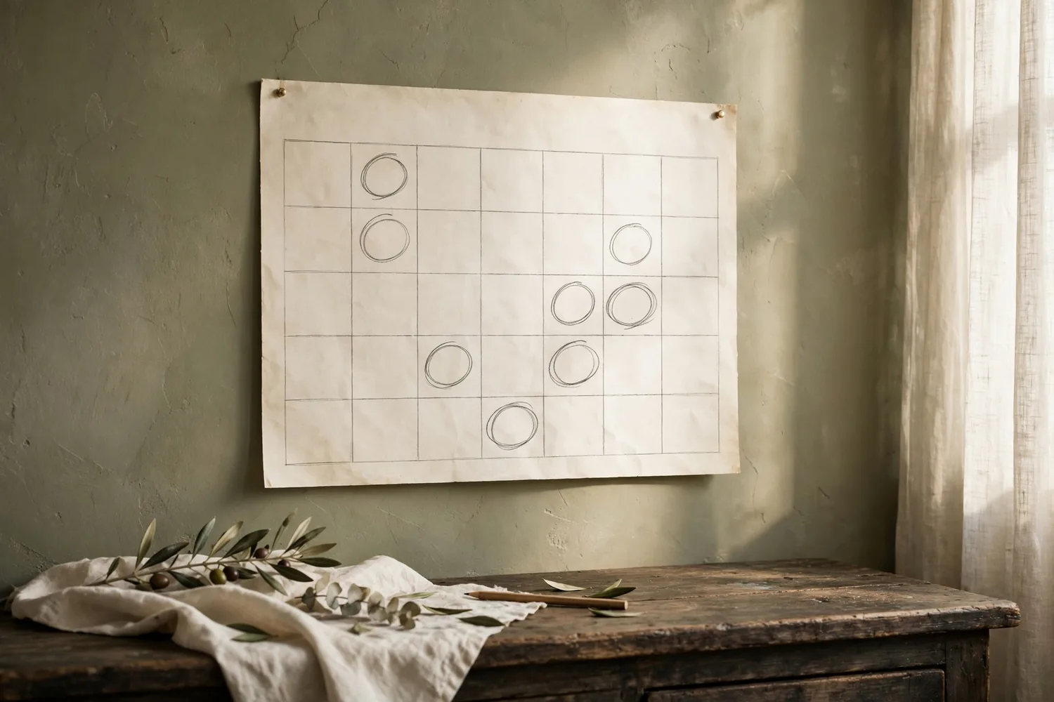 A calendar with circled dates