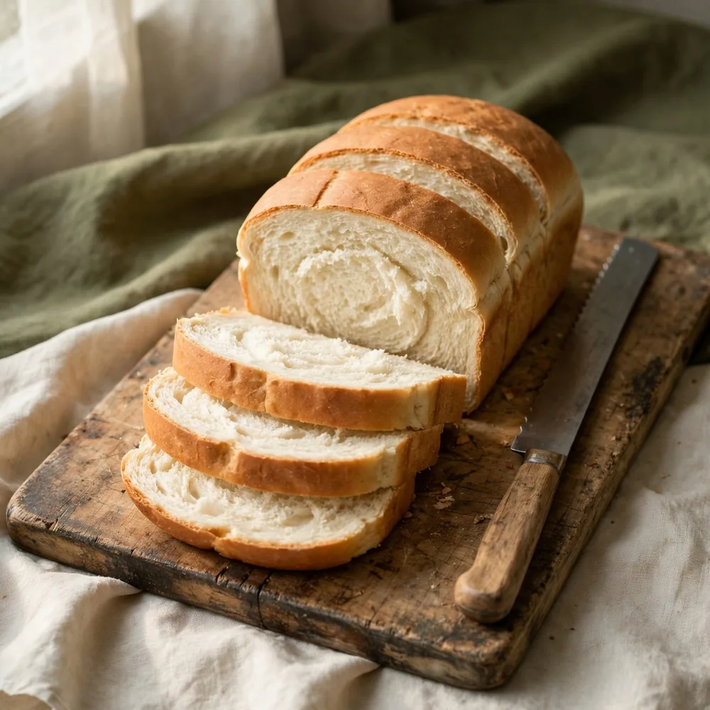 A sliced loaf on a board