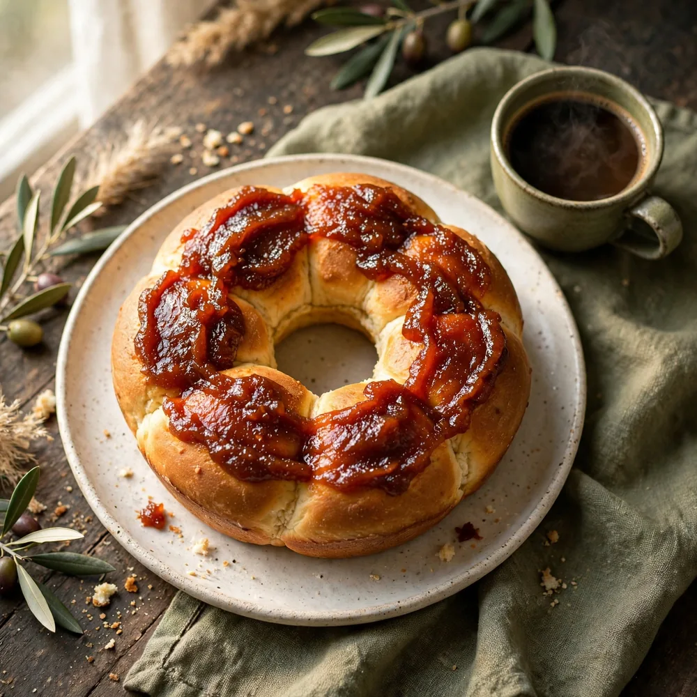 A ring bread with guava
